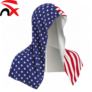 Serviette à capuche personnalisée en polyester à séchage rapide, protection solaire UV, bandes rafraîchissantes pour le cou, serviettes rafraîchissantes pour la tête avec motif drapeau pour le sport et les jeux - Product Image 2