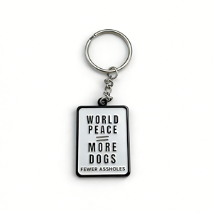 Llavero con Cara <span class=keywords><strong>de</strong></span> Perro Divertida, Diseño <span class=keywords><strong>de</strong></span> Caricatura Personalizado, Impresión UV, Aleación <span class=keywords><strong>de</strong></span> Zinc Ligera, Adorno Colgante para Bolsa o Mochila - Product Image 1