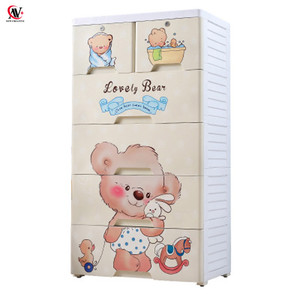 Armoire en <span class=keywords><strong>plastique</strong></span> à <span class=keywords><strong>6</strong></span> niveaux avec serrures, 60*40*135CM, commode en PP, armoire en <span class=keywords><strong>plastique</strong></span> pour bébé - Product Image 6