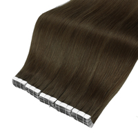 Extensions de cheveux à bandes adhésives Qingdao Rawhair Professional Styling Choice, double épaisseur, pointes épaisses, cuticules alignées, couleur naturelle