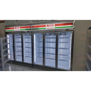kommerzieller gefrierschrank Kühlschrank mit drei Glastüren mit Anzeige Kühlschrank für Saftgetränke Anzeige Kühlschrank