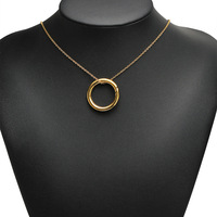 Connecteur de collier en acier inoxydable plaqué or 18 carats de haute qualité, rond et lisse, étanche, fermoir universel, fermoir à ressort, porte-clés