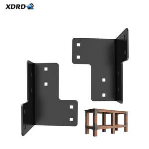 Soporte Triangular de Acero al Carbono de Alta Resistencia con Recubrimiento en Polvo Negro/Blanco para Pérgola, Valla, Poste de Madera, Conexión de Estructura Tubular para Exteriores - Product Image 1