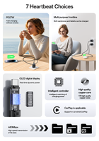 Câble de données Yesido PD27W à charge rapide Type-C vers IP 1,2 m, fil tressé, affichage numérique OLED, CA201