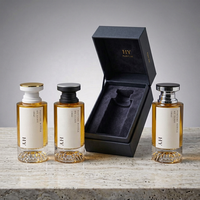 Botol Kaca Silinder Unik dengan Bagian Bawah Transparan dan Leher Crimp untuk Minyak Parfum 100 ml dengan Pompa Atomizer