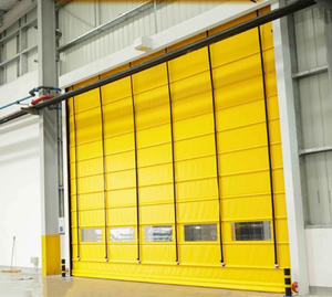 Porte industrielle élévatrice flexible Porte roulante automatique rapide en <span class=keywords><strong>PVC</strong></span> Portes empilables industrielles à grande vitesse pour entrepôt d'usine - Product Image 1