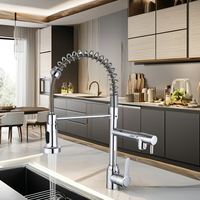 KAWAL Robinet de cuisine moderne en acier inoxydable Vente à chaud Nouveau produit Sortie d'eau sous pression Installation d'évier de cuisine à ressort