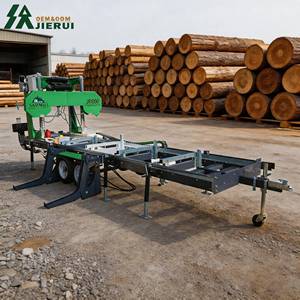 JIERUI Horizontales Hochleistungs-35-kW-Elektrohydraulisches Bandsägewerk mit Fernbedienung und Holzlader – Hochvolumiges Fräswerkzeug - Product Image 1