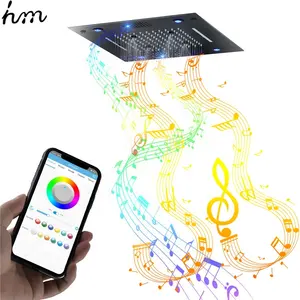 Lemfo SUS 304 — pommeau <span class=keywords><strong>de</strong></span> <span class=keywords><strong>douche</strong></span> à Led, 400x400mm, convertisseur <span class=keywords><strong>de</strong></span> couleurs, éclairage <span class=keywords><strong>de</strong></span> pluie, <span class=keywords><strong>douche</strong></span> à musique, 16 couleurs - Product Image 1