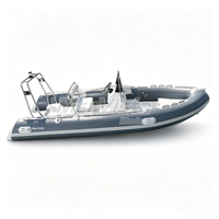 Nouveau design 2026 – Bateau semi-rigide gonflable de 17 pieds à fond en V profond, bateau semi-rigide en fibre de verre/aluminium avec tube en Hypalon/PVC
