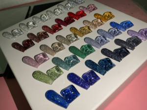 Qshy Logo personnalisé 1kg Uv LED couleur réfléchissante Gel pour ongles résine organique brillant arc-en-ciel diamant paillettes Disco Gel vernis en vrac - Product Image 5