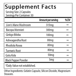 OEM/ODM Vente chaude Soutien cérébral - pour le soutien de la mémoire - 60 capsules entièrement naturelles pour soutenir la concentration et la clarté - Product Image 2