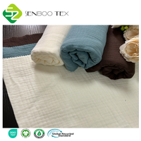 GOTS-Zertifizierter OEKO-TEX 100% Bio-Baumwoll-Doppelseitiger 3-Lagiger Seersucker-Stoff 180gsm Gewebter Baby-Stoff Weich Mittelgewichtig für Jungen und Mädchen