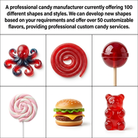 Machine à bonbons amusante, oursons gélifiés surdimensionnés, disponibles en plusieurs saveurs, emballage personnalisé, BRC Halal, prototypage rapide