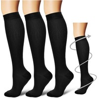 Automne Sport SOXTOWN Noire Faite Sur Commande De Compression Pour Hommes Chaussettes de Sport