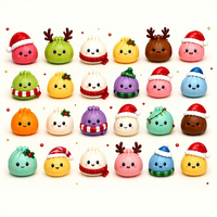 Calendrier de l'Avent de Noël 24 Jours : Boîte Mystère Squishy Anti-stress en Forme de Petit Pain Simulé – En Stock