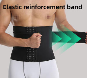 Ceinture de sudation amincissante pour hommes avec logo personnalisé, double compression et taille ajustable pour la perte de poids et la combustion des graisses abdominales - Product Image 3