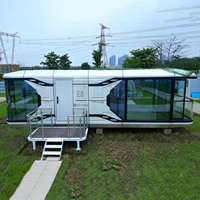 Maison Capsule Spatiale Postmoderne Préfabriquée en Panneaux Sandwich Acier EPS, Respirante, Écologique et Alimentée à l'Énergie Solaire pour Salle de Bain, Hôtel, Villa