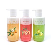 Coffret Cadeau de Bain Panier Tressé Parfum Pêche Blanche OEM Comprenant Gel Douche, Lait Corporel, Gommage, Sels de Bain et Éponge de Douche pour Soin de la Peau