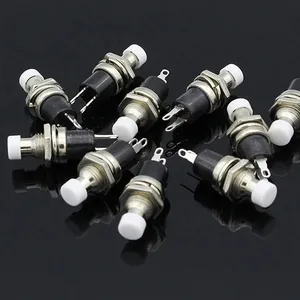 NO Normally Open Mini Momentary Spring Return Push Button Switches White