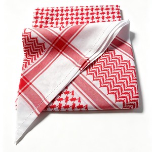 Cotton Red <b>White</b> Keffiyeh Scarf Saudi UAE Middle East Arab Ethnic Shemagh <b>Bandana</b> - Product Image 2