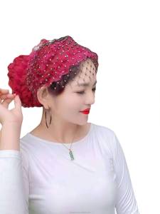 Casquette en dentelle pour femme, populaire et écologique, respirante, ornée de perles, polyvalente, pour toutes les saisons - Product Image 3