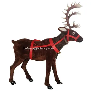 Hot Sale Life Size Christmas Decorative Deer With Moving Head