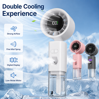 Ventilateur Brumisateur Portable Personnalisé avec Logo, Rechargeable USB, Ventilateur Pulvérisateur à Main pour Voyages d'Été, Vente en Gros, Ventilateur Pulvérisateur pour Plage et Camping