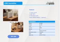 Grand humidificateur d'air ultrasonique portable pour la maison, la chambre, les grandes pièces, double pulvérisation de brume, mini humidificateur de bureau portable