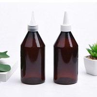 50ml 60ml 100ml 150ml 200ml Bleu Blanc clair Noir PET Bouteilles En Plastique Huile De Cheveux Bouche Pointue Vis Twist Beak Top Cap Bouteille