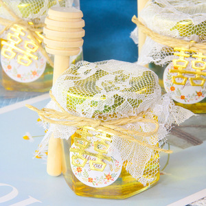 Mini pots en verre pour <span class=keywords><strong>miel</strong></span> <span class=keywords><strong>de</strong></span> <span class=keywords><strong>mariage</strong></span>, cadeaux pratiques et tendance sur Instagram, petits cadeaux créatifs pour les mariages, célébrations, 50g - Product Image 5