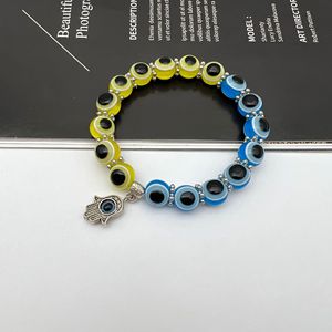 Pulsera Elástica de Resina con Cuentas de Ojo de Diablo Coloridas, Joyería Retro con Encanto, Regalo para Mujer, Accesorios de Moda, Origen Yiwu - Product Image 2