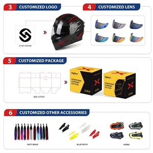 Nuevo <span class=keywords><strong>Casco</strong></span> de Moto Abatible 2026 con Certificación DOT para Conducción al Aire Libre, Forro Desmontable y Gafas Integradas - Product Image 5