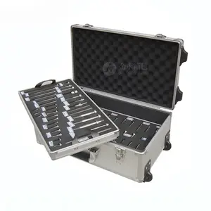 Funda de aluminio personalizada con ruedas, caja de herramientas con dos capas, CNC, EVA