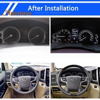 Pantalla de medidor de cabina Virtual 12,3 para Toyota Land Cruiser LC200 2008-2020 Panel de instrumentos de grupo Digital Multimedia AutoPlayer