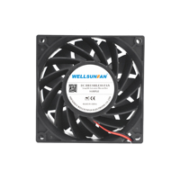 WELLSUNFAN 4-Pin PWM 92mm EC kipas pendingin tenang kecepatan 2500RPM untuk CPU & mesin las industri 110V-240V 92*92*38mm