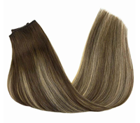 Extensions de cheveux Halo faciles à installer, lisses et ondulées, avec fil invisible réglable, clips de sécurité, construction sans couture