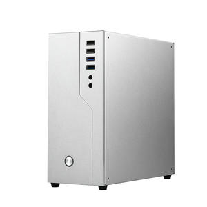 Casing Mini ITX <span class=keywords><strong>Horizontal</strong></span> SKTC SOT SR01 Full Aluminium untuk Router, HTPC, Kantor, PCIE Single Slot, Komputer <span class=keywords><strong>Desktop</strong></span> - Product Image 1