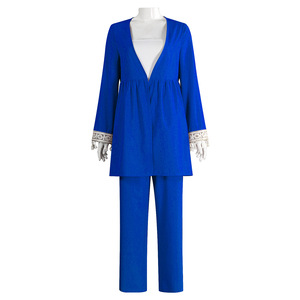 Conjunto <span class=keywords><strong>de</strong></span> Pantalones <span class=keywords><strong>de</strong></span> Dos Piezas con Flecos Casuales Musulmanes, Ropa Musulmana Retro Medieval para Mujer, Traje <span class=keywords><strong>de</strong></span> Pantalón <span class=keywords><strong>de</strong></span> Dos Piezas, Atuendos Cómodos <span class=keywords><strong>de</strong></span> Otoño - Product Image 4