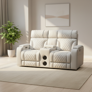 Sofá Reclinable Eléctrico de <span class=keywords><strong>3</strong></span> <span class=keywords><strong>Plazas</strong></span> para Cine en Casa con Portavasos, Juego de Muebles para Sala de Estar - Product Image 4