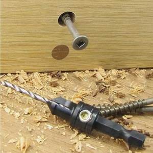 Yiduo Countersink <b>Drill</b> <b>Bit</b> 6.35mm Hex Shank 2 Flute Tialn Coated For Woodworking And Nonferrous Metals - Product Image 3