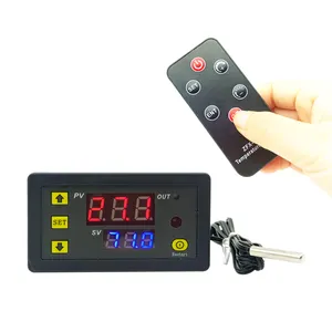 DC 12v digital temperature controller with remote control red and blue LED display temperature measurement -55-120 degrees W3230