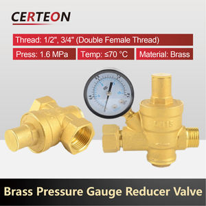 Réducteur <span class=keywords><strong>de</strong></span> <span class=keywords><strong>pression</strong></span> <span class=keywords><strong>d</strong></span>'<span class=keywords><strong>eau</strong></span> en laiton réglable avec manomètre 1/2 3/4 pouce pour <span class=keywords><strong>plomberie</strong></span> domestique - Product Image 2