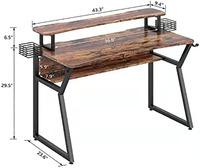 Vekin Table de jeu ergonomique en bois de Style Morden, multifonction, bon marché, ordinateur PC, bureau de jeu pour joueur