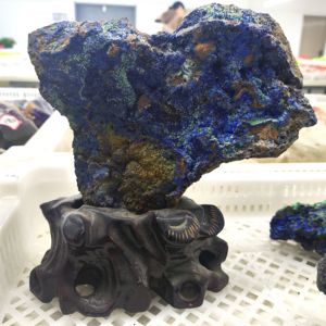 Venta al por mayor de alta calidad de piedra natural en bruto azul <span class=keywords><strong>azurita</strong></span> <span class=keywords><strong>malaquita</strong></span> para la decoración del hogar - Product Image 6