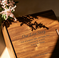 Grande boîte à souvenirs en bois avec couvercle coulissant, personnalisable et gravée, boîte de rangement pour cadeaux en gros
