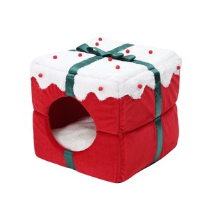 Customized New Year Cat <b>Nest</b> Warming Celebration Large Space One <b>Nest</b> Dual Purpose Winter Pet <b>Nest</b> Fully Enclosed Small Dog Dog - Product Image 1