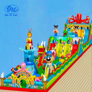 Château gonflable sur le thème de Voyage en Terre des Ondes, trampoline extérieur pour enfants, parc d'attractions extérieur, château gonflable carré - Product Image 6