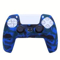 Étui de protection personnalisé pour manette sans fil DualSense PS5, en silicone écologique antidérapant avec poignée en bois, OEM/ODM en stock