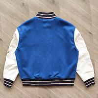 Veste universitaire de haute qualité pour hommes, style baseball, avec manches en cuir brodées, vestes pour hommes